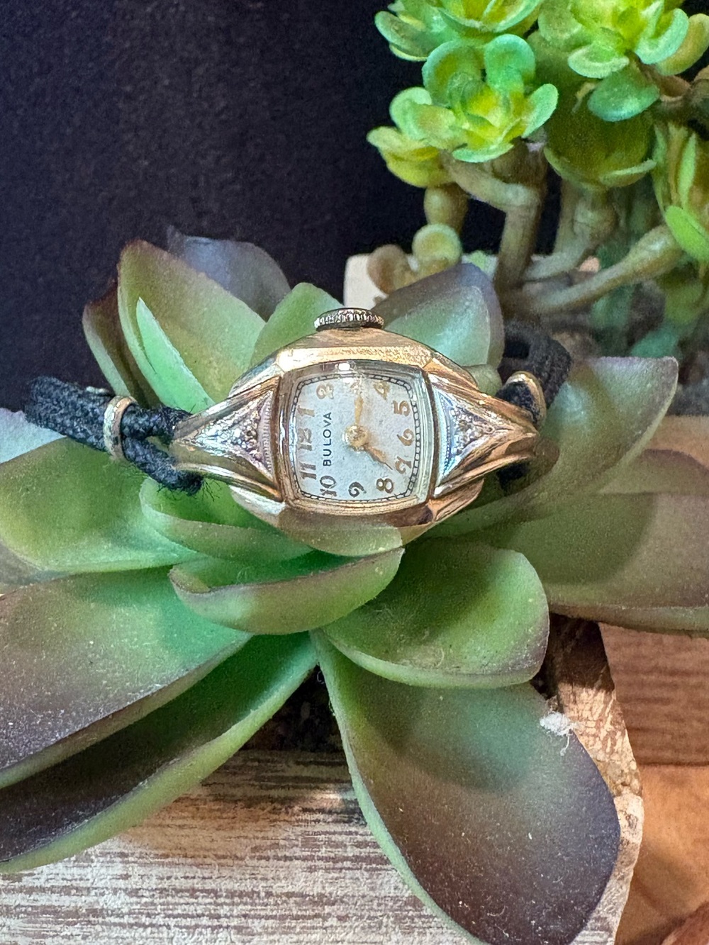Bulova 10K Watch with Black Cord✨